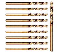 Ruidee 10Pcs Cobalt Drill Bits 2mm Twist Drill Bits M35 HSS Metric Straight Shank Drill Bit Set for Stainless Steel, Wood, Plastic (LSZ/2mm)