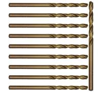Ruidee 10Pcs Cobalt Drill Bits 3.5mm Twist Drill Bits M35 HSS Metric Straight Shank Drill Bit Set for Stainless Steel, Wood, Plastic (LSZ/3.5mm)
