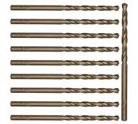 Ruidee 10Pcs Cobalt Drill Bits 3mm Twist Drill Bits M35 HSS Metric Straight Shank Drill Bit Set for Stainless Steel, Wood, Plastic (LSZ/3mm)