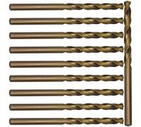 Ruidee 10Pcs Cobalt Drill Bits 5mm Twist Drill Bits M35 HSS Metric Straight Shank Drill Bit Set for Stainless Steel, Wood, Plastic (LSZ/5mm)