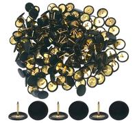 Ruidee 150 Pcs Thumb Tacks Push Pins Board Pins for School, Office, Map, Photo Wall, Cork Board Bulletin (Black)