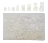 Ruidee 160 pcs Cable Clamp Nylon R-Type Cable Clips Clamp Assortment Kit for 1/8", 3/16", 1/4", 5/16", 3/8", 1/2", 5/8", 3/4" Wire (RJ/White)