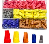 Ruidee 200 Pcs Electrical Wire Connector Screw Terminals With Twist Nut Cap Spring Terminals Connector Assortment Kit(ULXM)