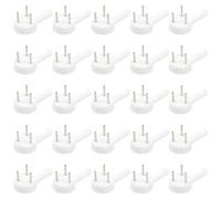 Ruidee 30 PCS Plastic Photo Frames Hooks 50mm Traceless Picture Hanger Hook Invisible Nail Wall Hooks for Hanging Artworks,Paintings,Home Decoration(25MM/SL)