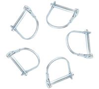 Ruidee 5 Pcs D-Shape 6x40MM Heavy Duty Carbon Steel Silver Locking Pin