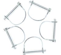 Ruidee 5 Pcs D-Shape 8x60mm Round Loop Wire Lock Pin Heavy Duty Trailer Lock Hitch Pto Pin