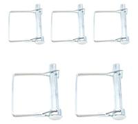Ruidee 5 Pcs Shaft Locking Pin 10x60mm Wire Lock Pin Safety Coupler Pin Carbon Steel Square Retainer Wire Clip Hitch PTO Pin Trailers Pin for Farm Garden (FSX/10x60mm)