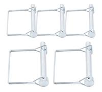Ruidee 5 Pcs Shaft Locking Pin 10x80mm Wire Lock Pin Safety Coupler Pin Carbon Steel Square Retainer Wire Clip Hitch PTO Pin Trailers Pin for Farm Garden (FSX/10x80mm)