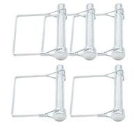 Ruidee 5 Pcs Shaft Locking Pin 12x80mm Wire Lock Pin Safety Coupler Pin Carbon Steel Square Retainer Wire Clip Hitch PTO Pin Trailers Pin for Farm Garden (FSX/12x80mm)