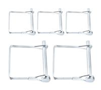 Ruidee 5 Pcs Shaft Locking Pin 6x70mm Wire Lock Pin Safety Coupler Pin Carbon Steel Square Retainer Wire Clip Hitch PTO Pin Trailers Pin for Farm Garden (FSX/6x70mm)