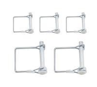 Ruidee 5 Pcs Shaft Locking Pin 8x50mm Wire Lock Pin Safety Coupler Pin Carbon Steel Square Retainer Wire Clip Hitch PTO Pin Trailers Pin for Farm Garden (FSX/8x50mm)