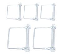 Ruidee 5 Pcs Shaft Locking Pin 8x60mm Wire Lock Pin Safety Coupler Pin Carbon Steel Square Retainer Wire Clip Hitch PTO Pin Trailers Pin for Farm Garden (FSX/8x60mm)