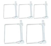 Ruidee 5 Pcs Shaft Locking Pin 8x70mm Wire Lock Pin Safety Coupler Pin Carbon Steel Square Retainer Wire Clip Hitch PTO Pin Trailers Pin for Farm Garden (FSX/8x70mm)