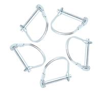 Ruidee 5 Pcs Wire Lock Pin 6x45mm Shaft Locking Pin Trailers Lock Hitch Pto Pin Round Loop Wire Pin Heavy Duty Coupler Pin (DSX/6x45mm)