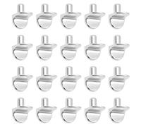 Ruidee 50 Pcs Cupboard Shelf Pegs 5mm Shelf Support Pegs for Shelves L Shaped Shelf Pins Metal Shelf Bracket Pegs for Bookcase,Kitchen Cupboard (TJ-XL/Silver)