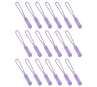 Ruidee 50 Pieces Zipper Pulls Zipper Tabs Zipper Pull Cord Extender Replacement Zipper Pulls for Backpacks, Jackets, Luggage, Purses, Handbags（Purple）