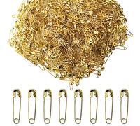 Ruidee 500 pcs Metal Mini Safety Pins for Home Office Use Art Craft Sewing Jewelry Making (Gold)