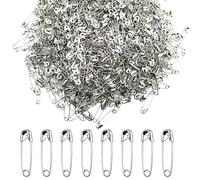 Ruidee 500 pcs Metal Mini Safety Pins for Home Office Use Art Craft Sewing Jewelry Making (Silver)