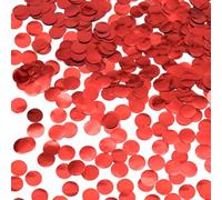 Ruidee 50g/1.76oz Round Metallic Foil Confetti 15mm Glitter Dot Sequins Table Confetti Sprinkle Throwing for Birthday Party Wedding (YZX/Red)