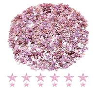 Ruidee 60g Star Confetti Metallic Foil Stars Table Confetti Metallic Foil Stars Sequin for Halloween Birthday Wedding Festival Party DIY(Rose Gold/Glitter Rose Gold)