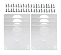 Ruidee 8 Pcs Hinge Repair Plate Stainless Steel Cabinet Hinge Repair Plate Fixing Plate with Hole Mounting Screws for Kitchen Cupboard Furniture Drawer Window Door (Silver)