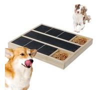 RuiDeJuJia Wooden Dog Nail Scraper with Detachable Nail File Board Multi Purpose Pet Nail Clipper and Grinder for Large Dogs Durable Nail Scratch Pad with Treat Box for Stress Free Grooming (L)