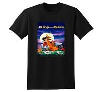 RUIdrSEDFG All Dogs GO to Heaven T Shirt 4k bluray DVD Cover Black M