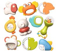 RUIDYA Baby Toys 0-6 Months, 10PCS Baby Rattles Toys, Teethers Set 3-6 Months, Infant Newborn Sensory Toys with Textures, Sounds, Montessori Toy Gifts for Boy Girl Age 1 2 3 4 5 6 7 9 10 11 12+ Month
