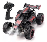 RUIDYA Kids RC Race Cars, 2.4GHz 1:18 Scale Off-road Remote Control Car Toy for Children with LED Light, Rechargeable High Speed All Terrain RC Drift Vehicle, Birthday Gift for 3+ Year Old Boys Girls
