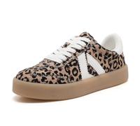 Ruiee Women's Fashion Sneakers Casual Comfortable Trendy Tennis Walking Shoes Neutral Stylish Retro Trainers Daily Running Lace Up Shoes.250306 LP UKSize5