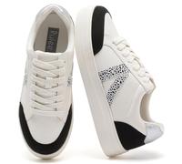 Ruiee Womens Trainers Fashion Platform Sneakers, Lace Up Casual Comfortable Trendy Tennis Walking Shoes Neutral Stylish Retro Trainers Daily Running Shoes.250305 SR/LP UKSize6