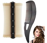 RUIENGCOMM 2 Pcs Hollow Comb Lice Removal Comb - Double Sided Teeth PP Bamboo Styling Double-Sided Fine Teeth Lice Dandruff Exfoliating Comfortable Lice Brush for Long Hair for Promote Healthy Scalp