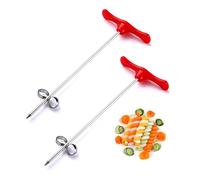 RUIENGCOMM 2 Pieces Vegetables Spiral Knife Stainless Steel Manual Spiral Screw Slicer Potato Spiral CutterManual Vegetable Spiral Cutter for Kitchen Tray Decoration Carving Tool Carrot Cucumber