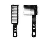 RUIENGCOMM 2Pcs Fade Comb Professional Barber Cutting Comb for Home or Salon Compatible with all Hair Clippers Men Barber Accessories (black)