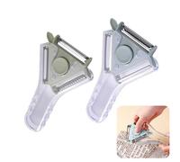 RUIENGCOMM 2Pcs Speed Peeler Ergonomic Handle Sharp Blade Stainless Steel Peeler Vegetable Non-Slip Grip Swivel Potato Peeler for Peeling and Apple Cucumber Carrots