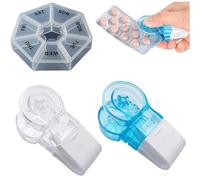 RUIENGCOMM 3 Pcs Portable Pill Taker, Portable Pill Taker Remover,Pills Pack Opener Assistance Tool,Tablet Pill Blister Pack Opener Assistance,No Touch Easy to Take Out, Tablet Dispenser