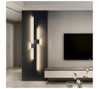 RUIFANLT Modern Long Strip LED Wall Sconces, Black Linear Wall Light 28W 3000K 100CM Wall Lamp Wall Lamp Wireless Living Room Wall Mounted Background Lamp for Bedroom Bathroom Corridors Staircases