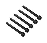 Ruifu 5PCS Titanium Bolt M5x10/16/18/20/25/30/35/40/45/50/55/60/65mm Allen Cone Head Screws for Bicycles (Black, M6x50mm)