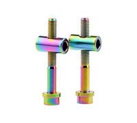 Ruifu M5 40mm Titanium Bicycle Seatpost Allen Bolts Screws Bolts (Pack of 2) (Rainbow)