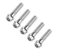 Ruifu Titanium M6 M8 M10 10 15 20 25 30 35 40 45 50 55 60 65 70 75 80 85 90mm Flange Allen Key Head Bicycle Bolts Screws Pack of 5 (Titanium, M8x40mm)