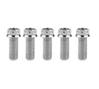 Ruifu Titanium M6 M8 M10 10 15 20 25 30 35 40 45 50 55 60 65 70 75 80 85 90mm Flange Allen Key Head Bicycle Bolts Screws Pack of 5 (Titanium, M8x20mm)