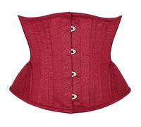 RUIFWUS Waist Trainer Red Short Torso Underbust Corset Steampunk Corselet Top Hourglass Curve Shaper Slimming Waist Trainer(XL)