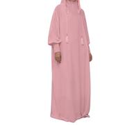 RUIG Women Muslim Robe Abaya Dress Kaftan Dubai Modest Turkey Prayer Clothes Casual Eid with Hijab