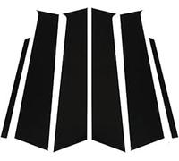 RUIHAHA Car Door Window Sticker Accessories Pillar Molding for Peugeot 308 I T7 2008-2013 Door Window B C Pillar Decoration Post Trim Covers Black Auto Exterior