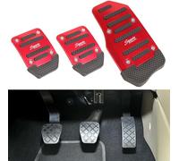 RuiHao Car Foot Pedals Covers for Op-el Corsa E,Aluminium Alloy Pedal Foot Treadle Foot Brake Cover Pad,Anti-scratch Replacement Accessories,Manualtransmission-Red
