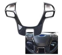 ruihe Carbon Fiber Color Steering Wheel Frame Decorator Cover Trim Fit for Ford Ranger Accessories 2015 2016 2017 2018 2019 2020 2021