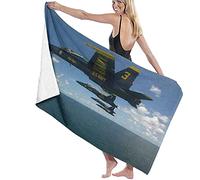 RUiillg Beach Towels Microfiber,Blue Angels Airplane Aircraft Large Bath Sheet Lightweight Beach Towel Perfect For Family Hotel Travel Swimming Fitness Sports