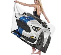 RUiillg Beach Towels Microfiber,Hot Modern American Muscle Car Cartoon Large Bath Sheet Lightweight Beach Towel Perfect For Family Hotel Travel Swimming Fitness Sports