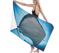 RUiillg Beach Towels Microfiber,Stingray Bath Towels Extra Large For Men And Women Great For Swim Spa Travel Yoga Sports Camping Sunbed Cover Bath Or Shower At Home 130X80cm