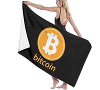 RUiillg Microfiber Beach Towel Oversize,Bitcoin pattern Quick Dry Extra Large Bath Towel For Adult Men Women,Sand Proof Resistant Sandless,XL Personalized Travel Pool Towel